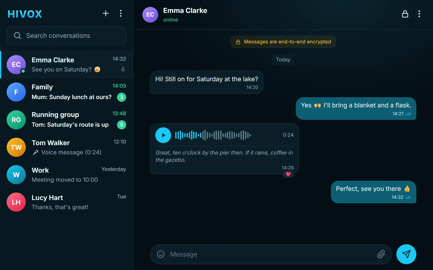HIVOX Web in a browser: a conversation